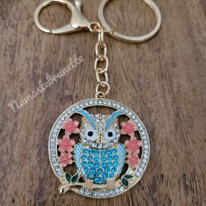 2/$20 Boho Owl Crystal Rhinestone Keychain Bag Charm